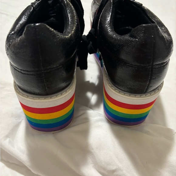 Black Sneakers with Rainbow Soles - Picture 3 of 5